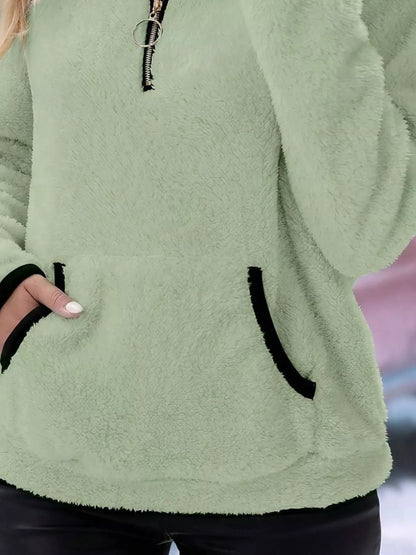 Joyce | Women's Half-Zip Fuzzy Jumper