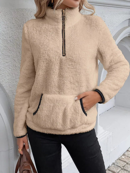 Joyce | Women's Half-Zip Fuzzy Jumper