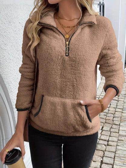 Joyce | Women's Half-Zip Fuzzy Jumper
