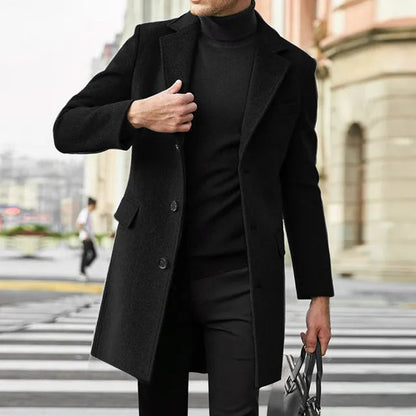 Kendall | Men's Mid-Length Wool Blend Overcoat