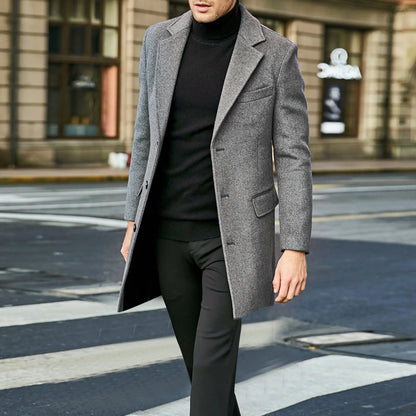 Kendall | Men's Mid-Length Wool Blend Overcoat