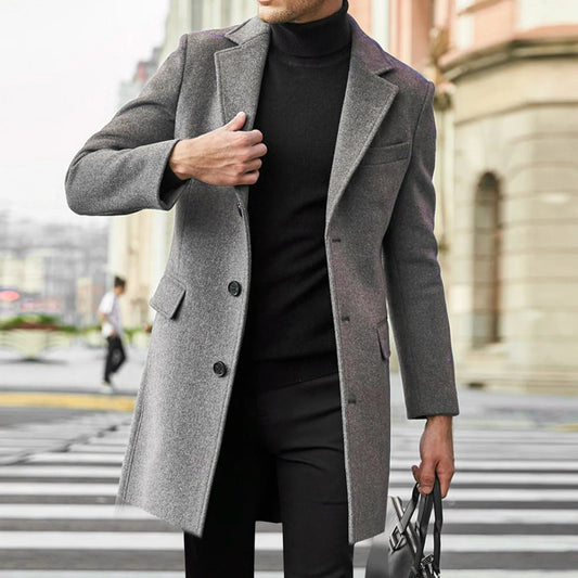 Kendall | Men's Mid-Length Wool Blend Overcoat