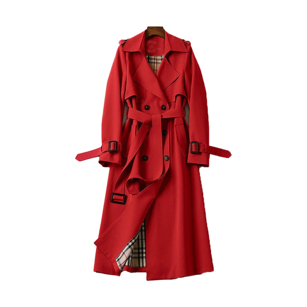 Kristin | Women's Belted A-Line Long Trench Coat