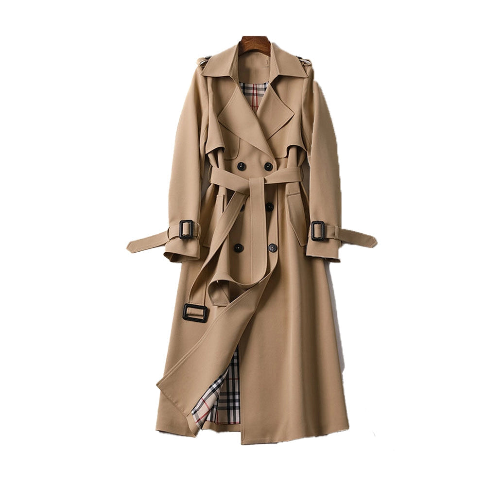 Kristin | Women's Belted A-Line Long Trench Coat