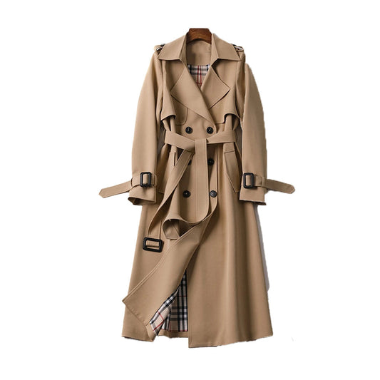 Kristin | Women's Belted A-Line Long Trench Coat