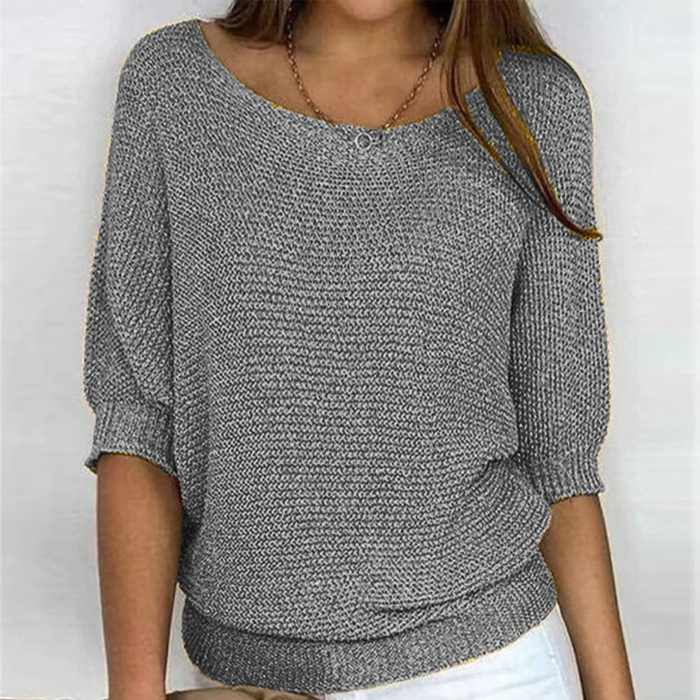 Lilly | Women's Three Quarter Sleeve Relaxed Fit Jumper