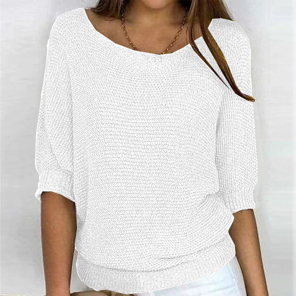 Lilly | Women's Three Quarter Sleeve Relaxed Fit Jumper