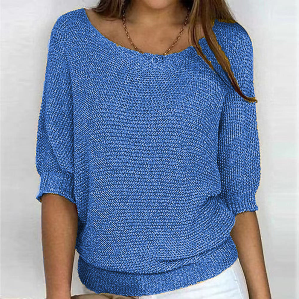 Lilly | Women's Three Quarter Sleeve Relaxed Fit Jumper