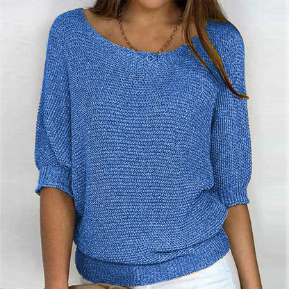 Lilly | Women's Three Quarter Sleeve Relaxed Fit Jumper