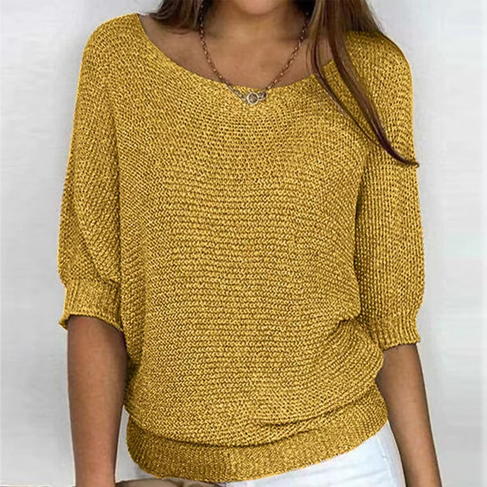 Lilly | Women's Three Quarter Sleeve Relaxed Fit Jumper