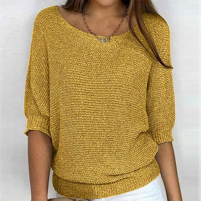 Lilly | Women's Three Quarter Sleeve Relaxed Fit Jumper