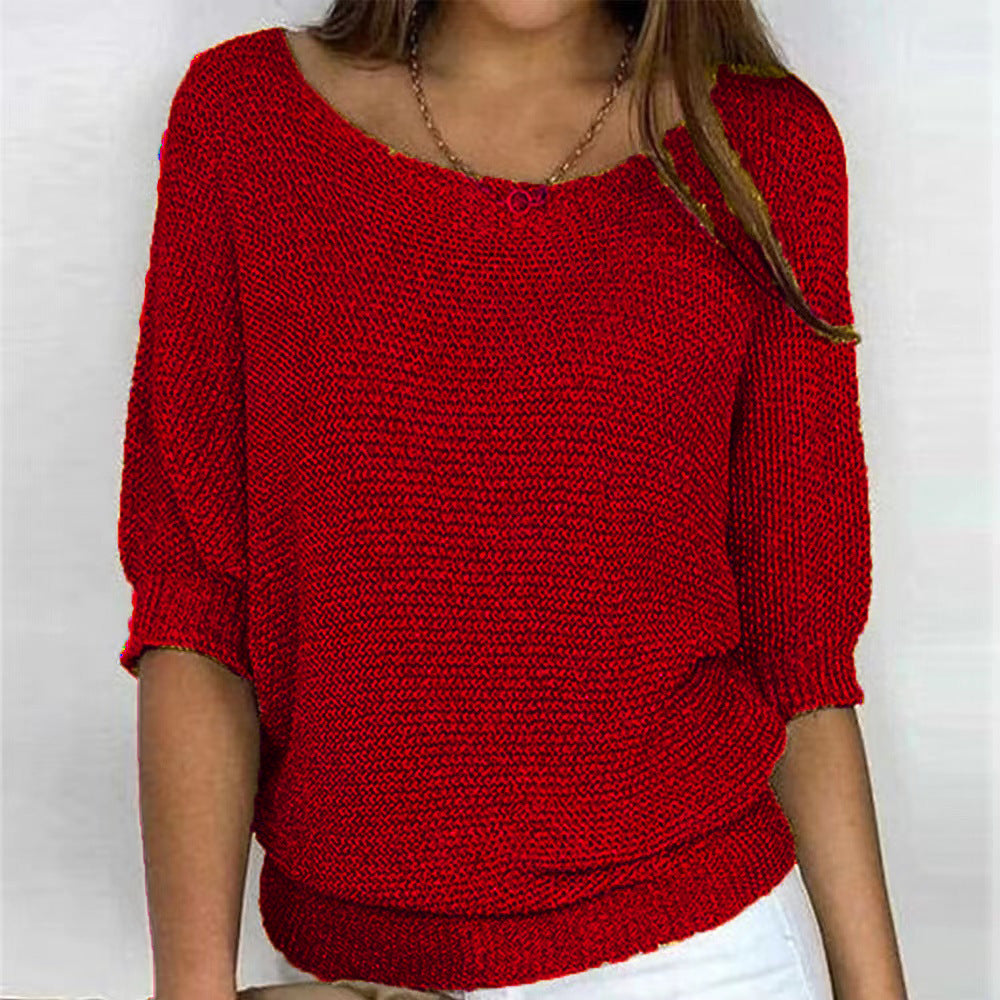 Lilly | Women's Three Quarter Sleeve Relaxed Fit Jumper