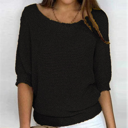 Lilly | Women's Three Quarter Sleeve Relaxed Fit Jumper