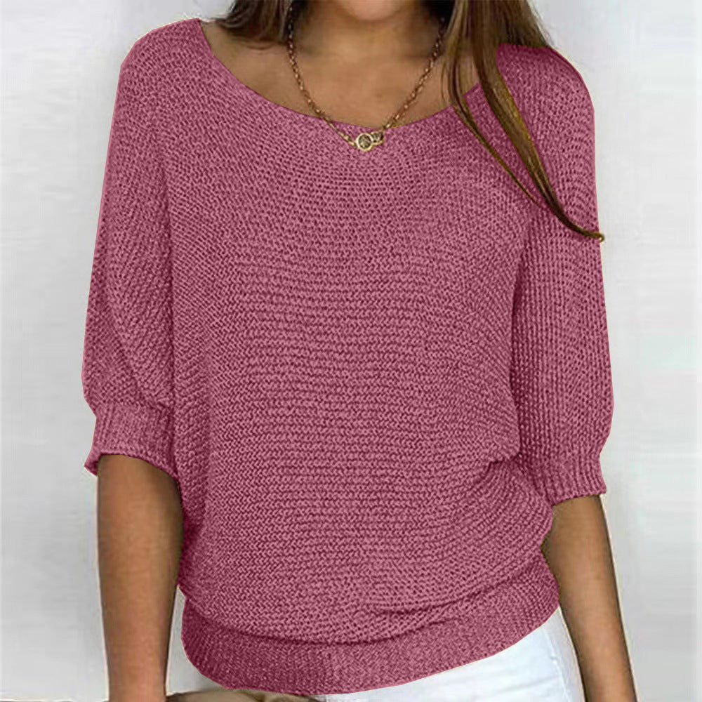 Lilly | Women's Three Quarter Sleeve Relaxed Fit Jumper