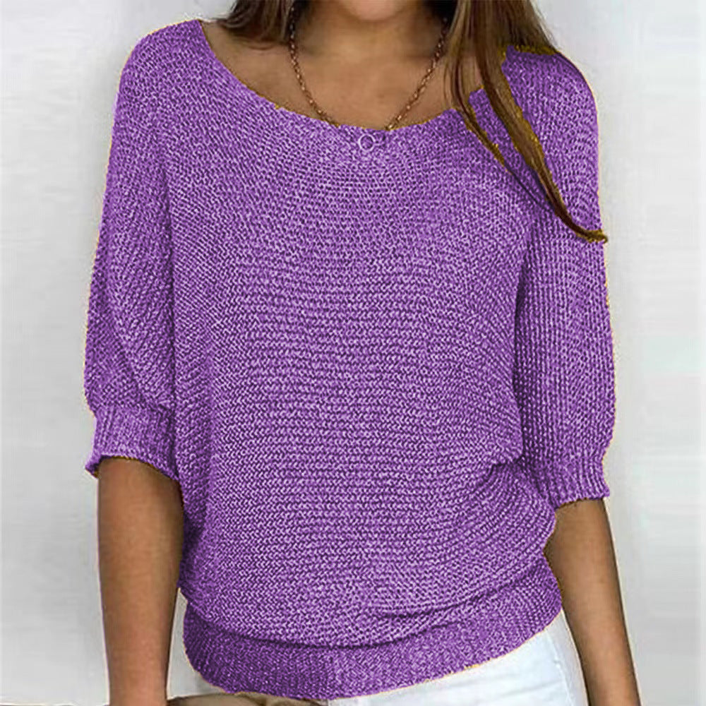 Lilly | Women's Three Quarter Sleeve Relaxed Fit Jumper