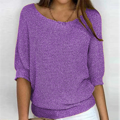 Lilly | Women's Three Quarter Sleeve Relaxed Fit Jumper