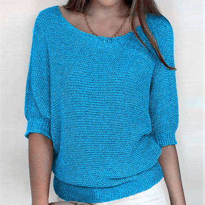 Lilly | Women's Three Quarter Sleeve Relaxed Fit Jumper