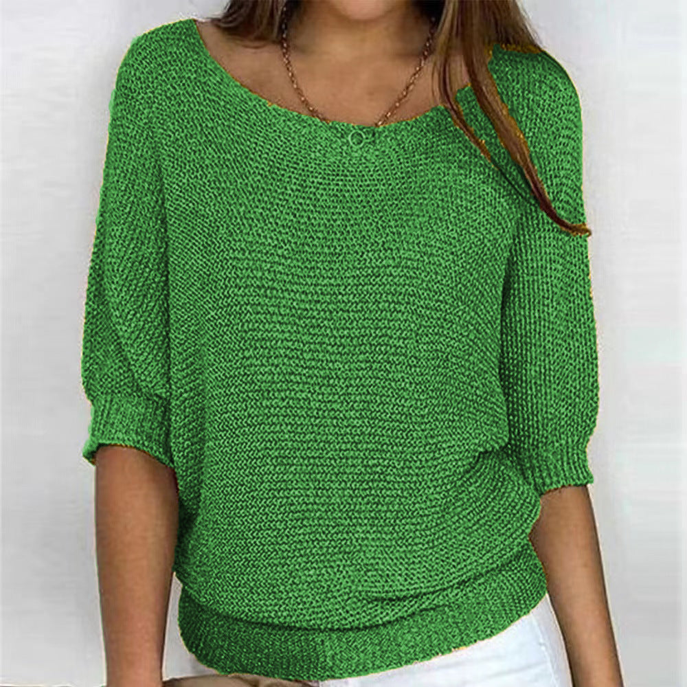 Lilly | Women's Three Quarter Sleeve Relaxed Fit Jumper