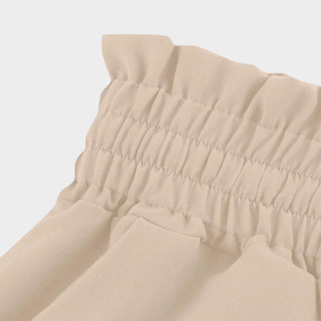 Kinsley | Drawstring A-Line High-Waisted Wide Leg Linen Pants
