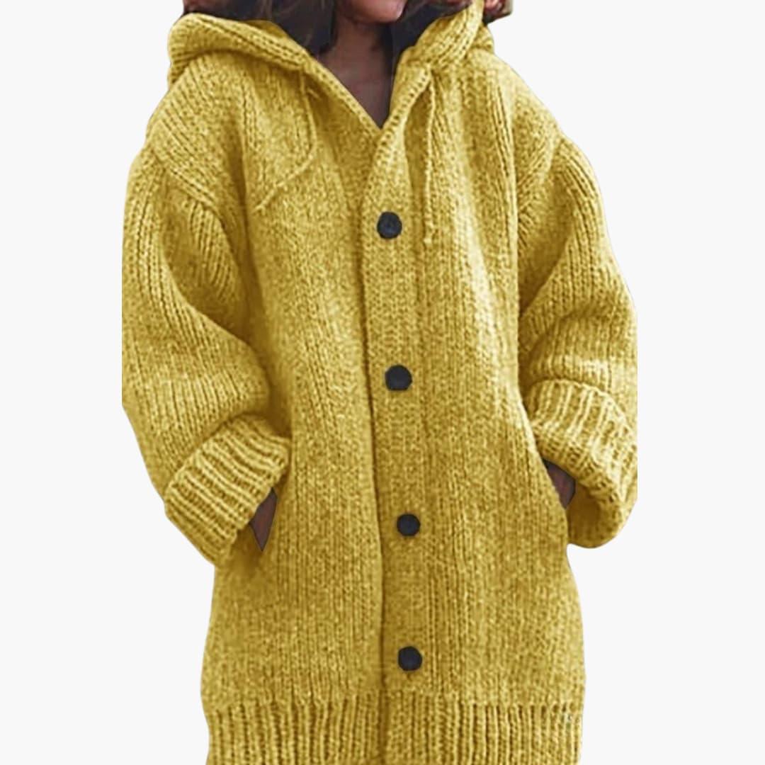 Women's Longline Hooded Open Front Cardigan
