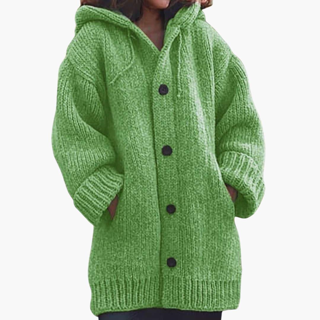 Women's Longline Hooded Open Front Cardigan