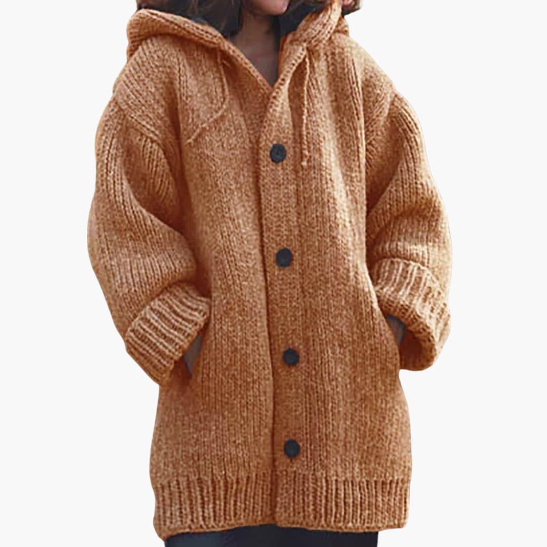 Women's Longline Hooded Open Front Cardigan