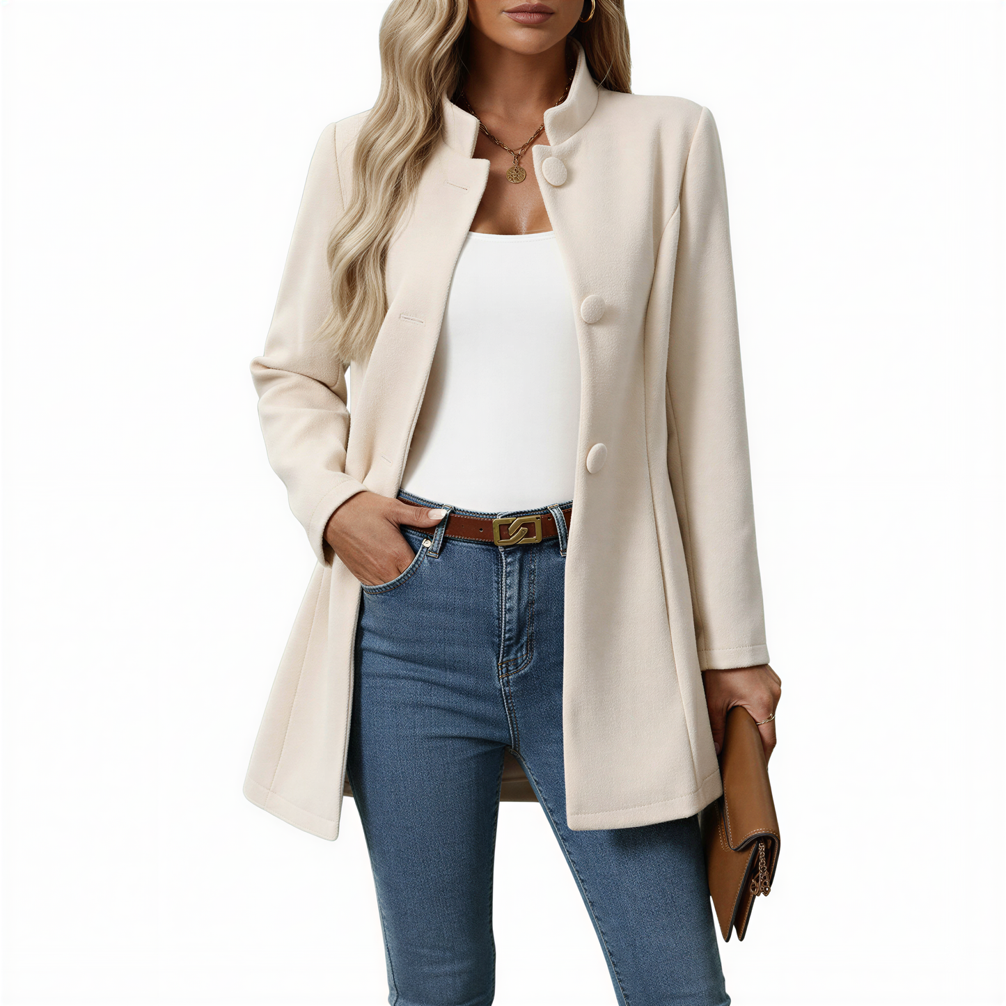 Maisie | Women's Button Front A-Line Winter Coat