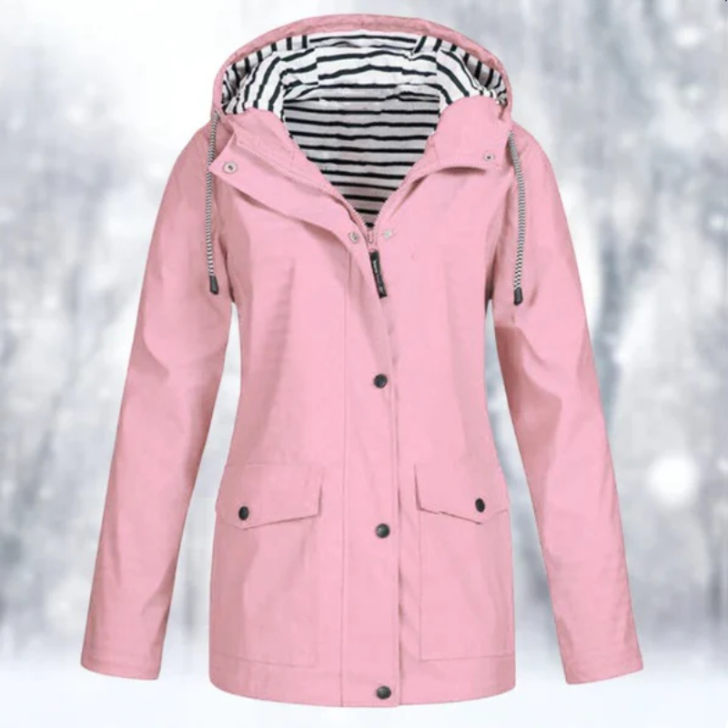 Margaret | Women's Hooded Button-Front Rain Jacket