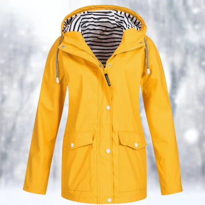 Margaret | Women's Hooded Button-Front Rain Jacket
