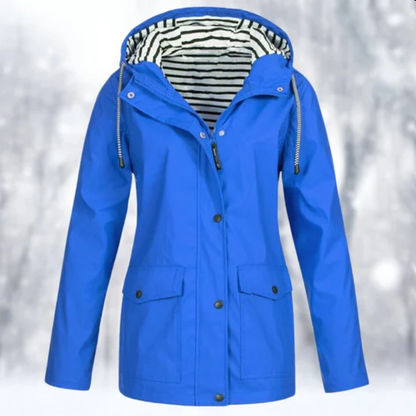 Margaret | Women's Hooded Button-Front Rain Jacket