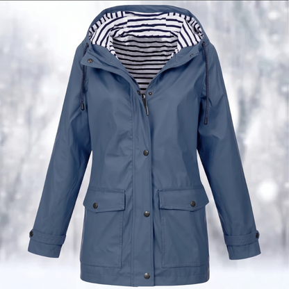 Margaret | Women's Hooded Button-Front Rain Jacket
