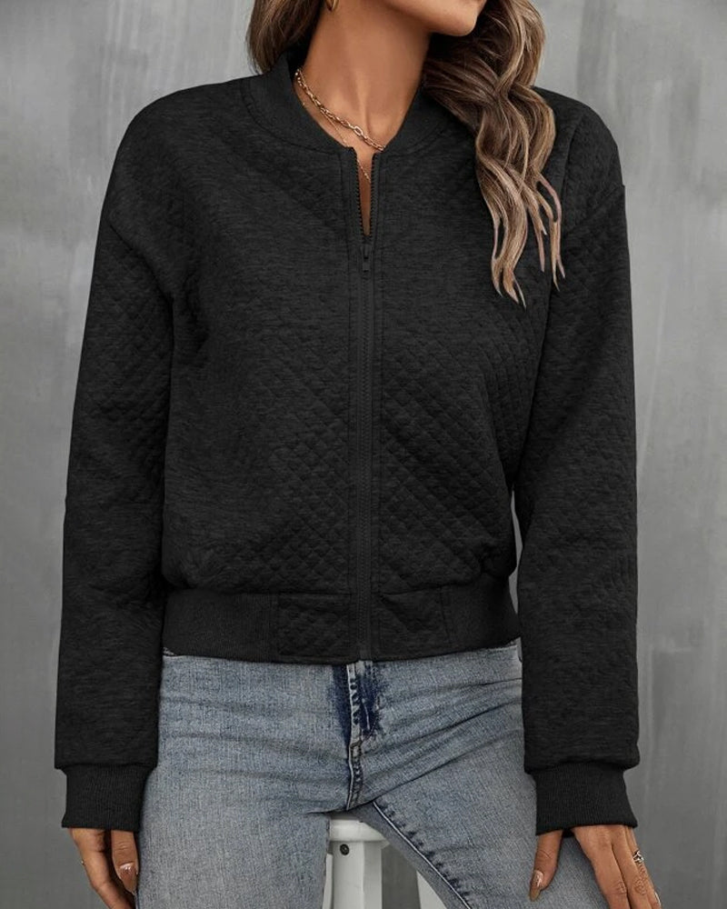 Margot | Women's Collarless Quilted Bomber Jacket