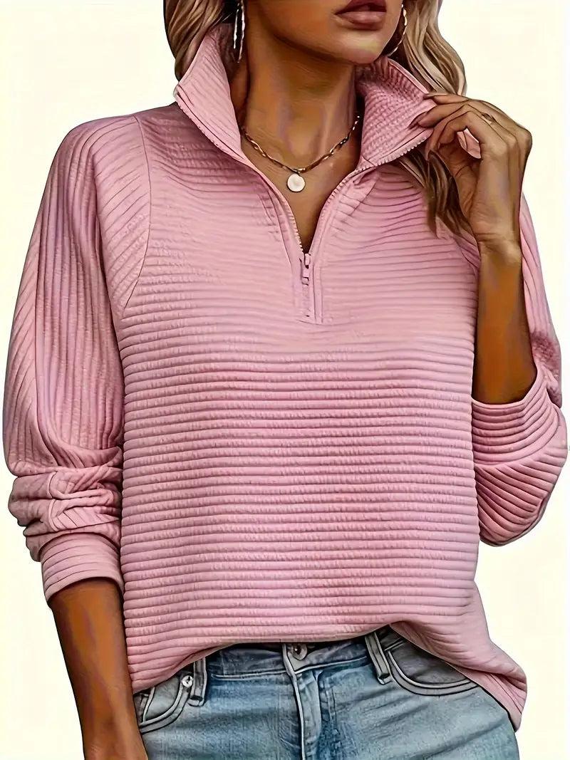 Michaela | Women's Half Zip Funnel Neck Jumper