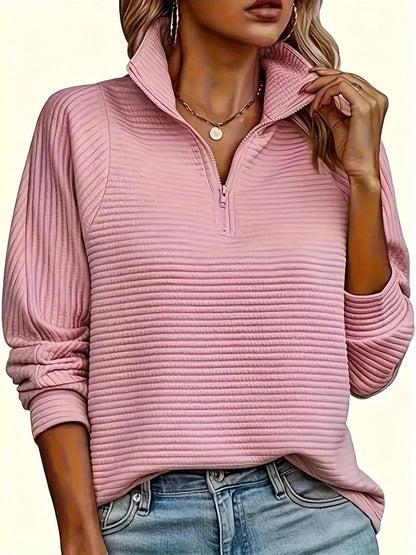 Michaela | Women's Half Zip Funnel Neck Jumper