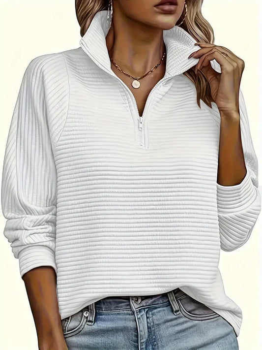 Michaela | Women's Half Zip Funnel Neck Jumper