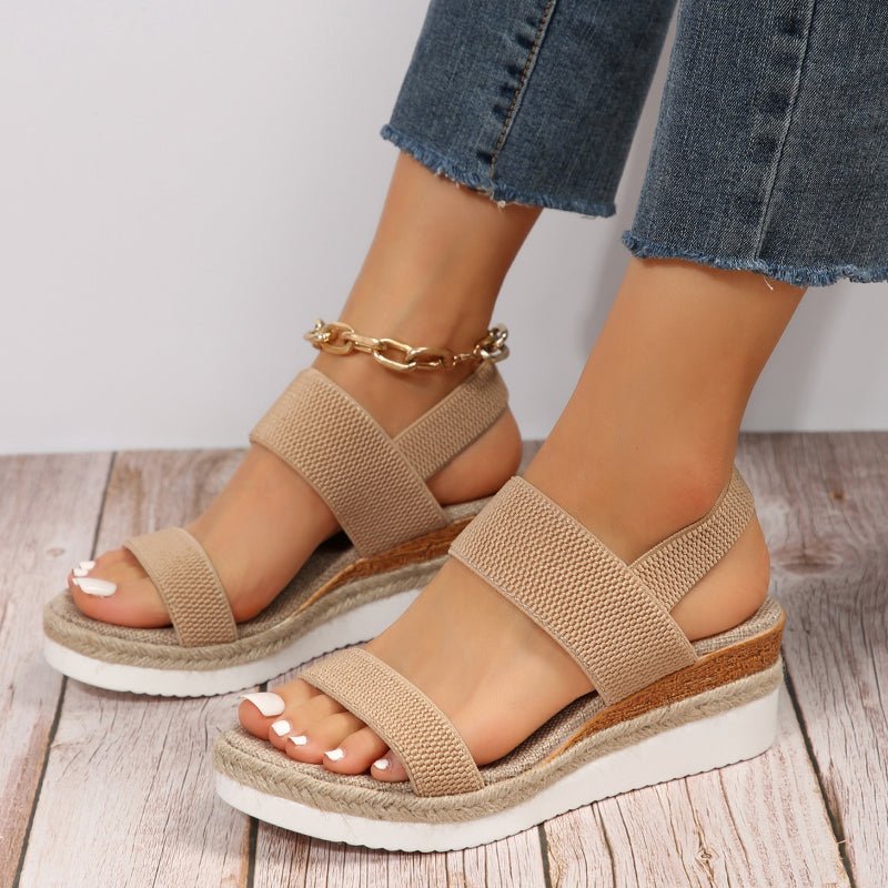 Reagan | Jute Espadrille Wedge Comfort Platform Sandals
