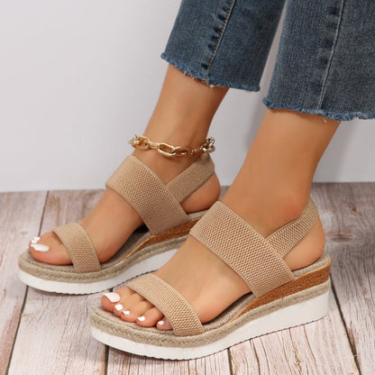 Reagan | Jute Espadrille Wedge Comfort Platform Sandals