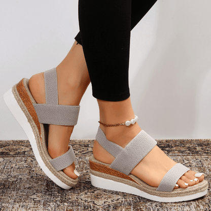 Reagan | Jute Espadrille Wedge Comfort Platform Sandals