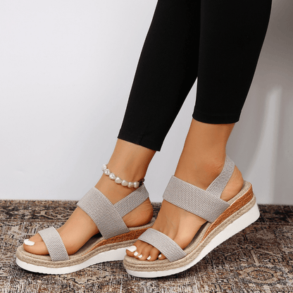 Reagan | Jute Espadrille Wedge Comfort Platform Sandals