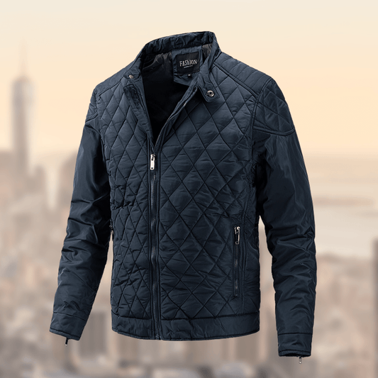 Odin | Men's Diamond Quilted Stand Collar Jacket