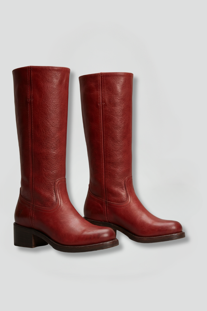 Rhiannon | Oxblood Leather Tall Pull On Riding Boots 1