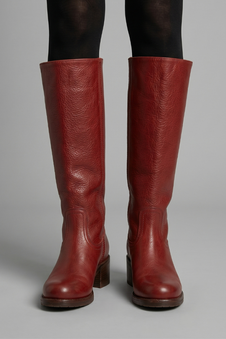 Rhiannon | Oxblood Leather Tall Pull On Riding Boots 3