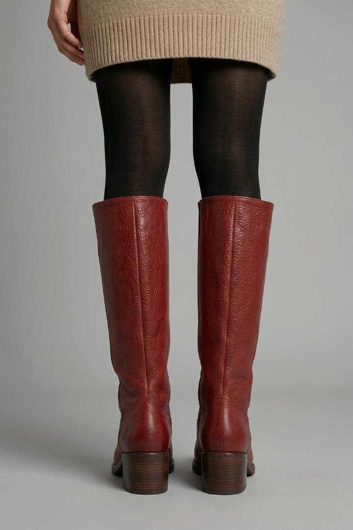 Rhiannon | Oxblood Leather Tall Pull On Riding Boots 5