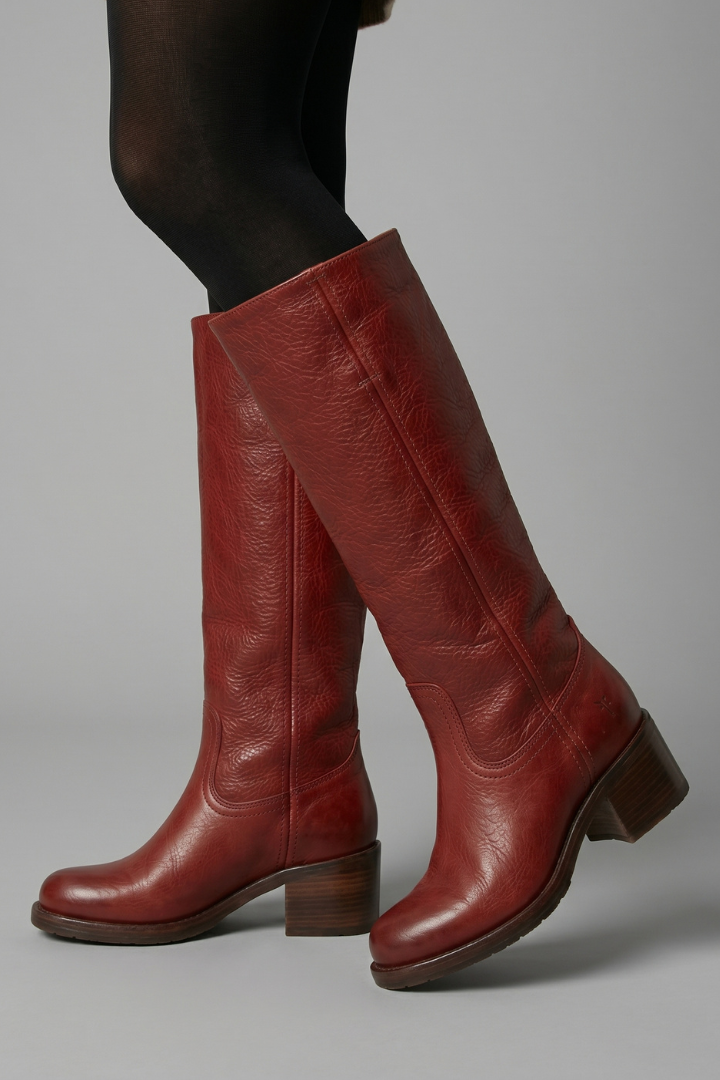 Rhiannon | Oxblood Leather Tall Pull On Riding Boots 6