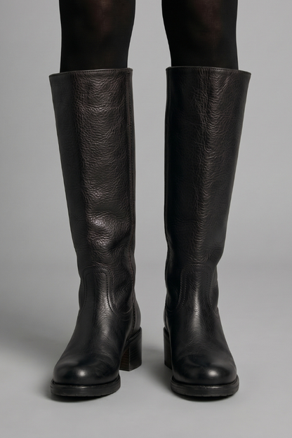 Rhiannon | Oxblood Leather Tall Pull On Riding Boots 7