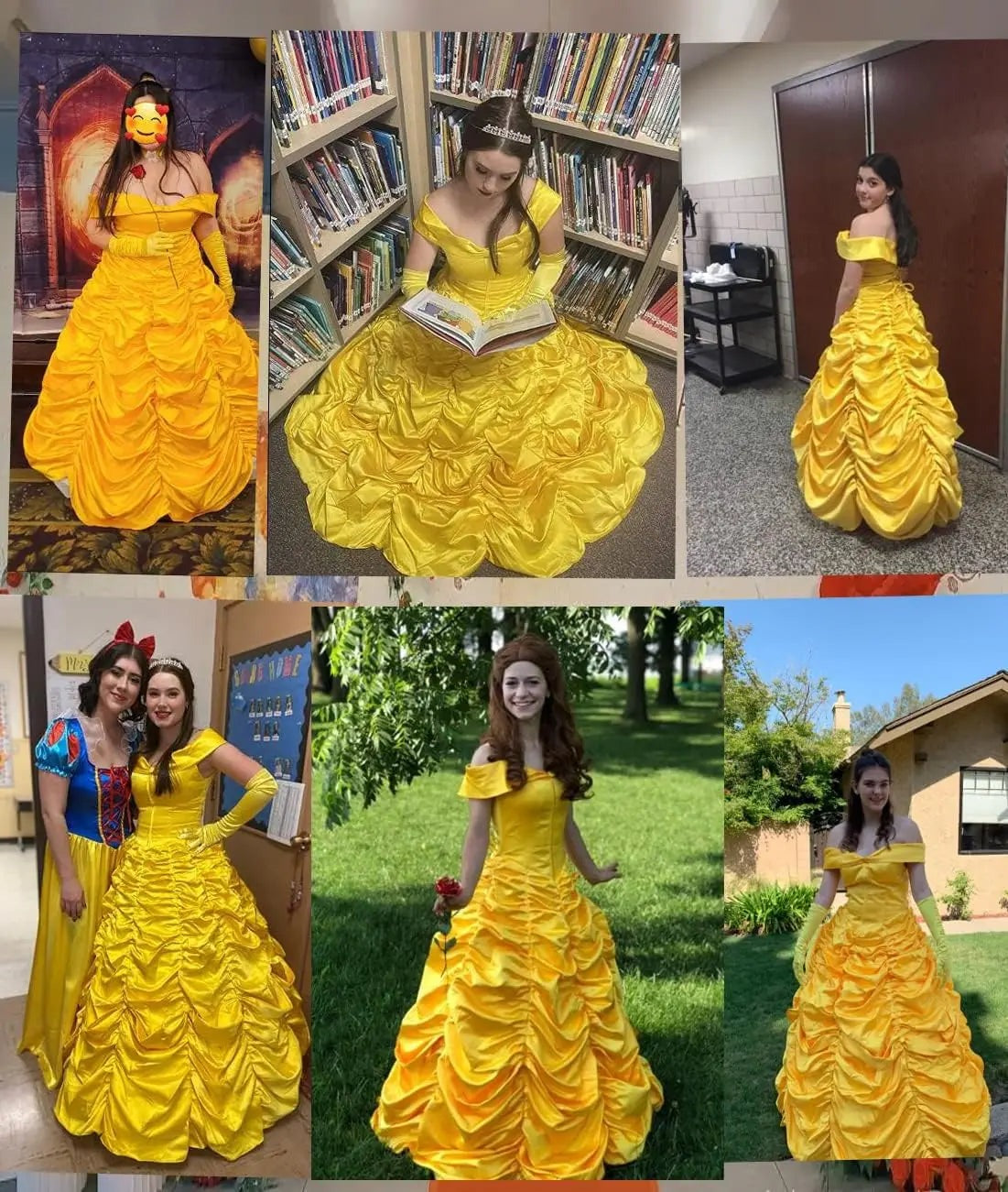 Anthea | Yellow Off Shoulder Princess Ball Gown Costume 3