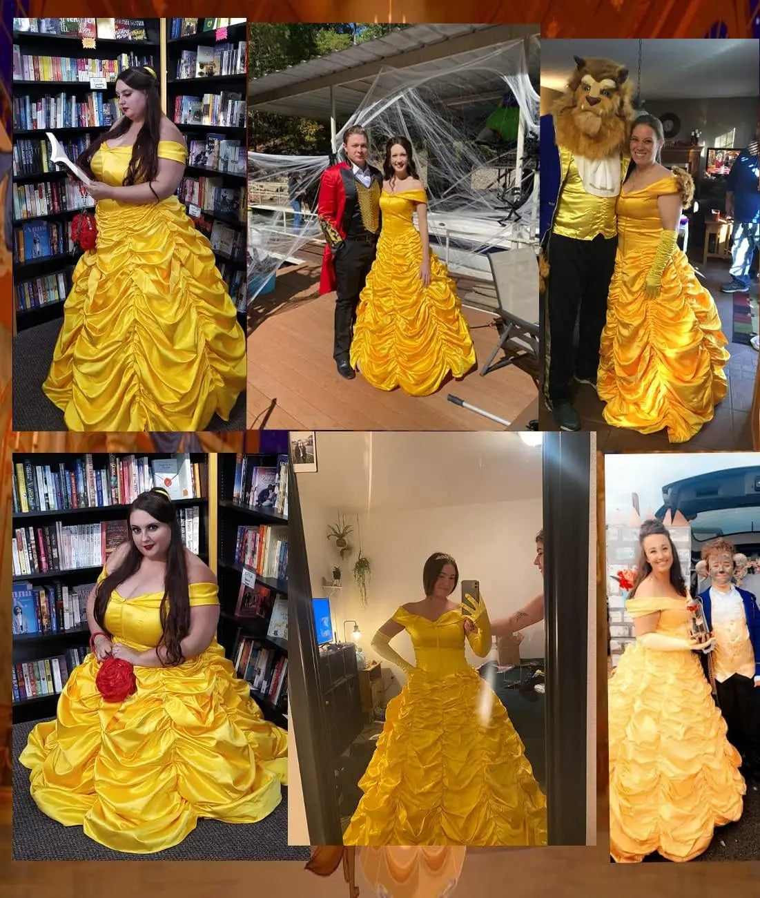 Anthea | Yellow Off Shoulder Princess Ball Gown Costume 4