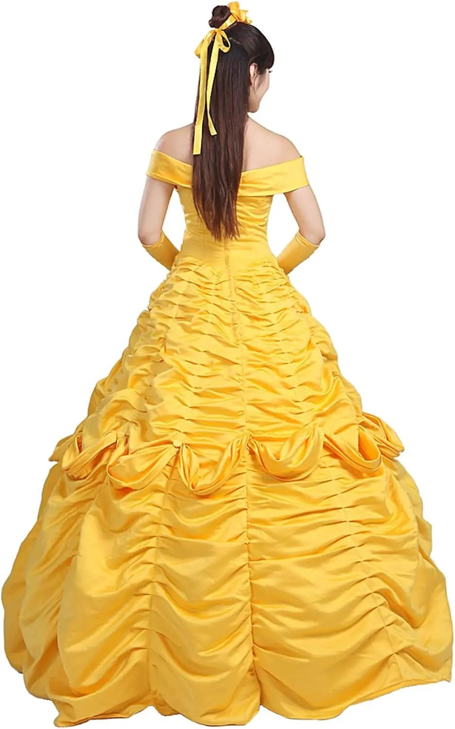 Anthea | Yellow Off Shoulder Princess Ball Gown Costume 5