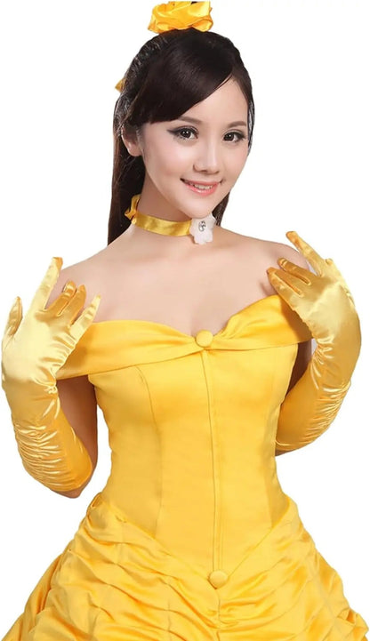 Anthea | Yellow Off Shoulder Princess Ball Gown Costume 6