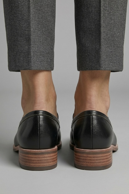 Coco | Black Leather Slip On Loafers 6